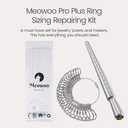 Meowoo Ring Sizer Measuring Tool Set, Metal Ring Guage for Ring Measurer, Integrated Conical Solid Ring Mandrel Sizer Tools for Ring Repair and Measurement, Jewelry Sizing Measuring, Pro 2 pcs