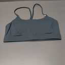 RUNNING GIRL Y-Back Sports Bras for Women, Medium Impact Wirefree Padded Bra Workout Crop Top Longline Sports Bra Push up Size M