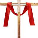 Veonly 75 Inch Large Easter Wooden Cross, Large Standing Cross Decoration, Wood Jesus Christian Wall Crucifix Stand He is Risen Easter Decor, Christian Religious Decor for Home, Church, or Holiday Celebrations