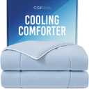 Cooling Comforter Twin/Twin XL Size - Cooling Blanket for Hot Sleepers and Night Sweats - Summer Comforter for Twin/Twin XL Size Beds - Soft, Breathable Cold Blanket for Sleeping - 60x90 (Sky Blue)