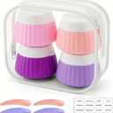 Travel Toiletry Containers, Silicone Leak-Proof Refill able Jars with Clear Bag for Vacation Camp Plane Trip4 Pack (EXP 11/27/36)