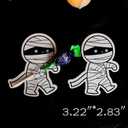 ZHUIGUANGZE 100 Pcs Halloween Candy Holder Paper Cards Mummy Lollipop Holders Chocolate Sweets Trick or Treat Wrapping Decorative for Halloween Gathering Party Candy Cookies DIY Decoration Supplies