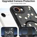 Magnetic for iPhone 16e Case for Women Men, Cute Daisy Floral Flowers Phone Case [Compatible with Magsafe] Translucent Matte Shockproof Cover, Daisy