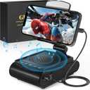 Gifts for Men, Cell Phone Stand with Wireless Bluetooth Speaker, White Elephant Gifts for Adults, Unique Men's Gifts for Birthday Christmas, Cool Gadgets for Men, Stocking Stuffers Teens Men's (Large, Black)