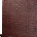 Bamboo Blinds for Interior Windows, Easy to Install Bamboo Shades for Indoor Windows, Custom Roller Shades for Indoor Window and Outdoor Patio (71"W x 64"H, Bamboo Maroon Color)