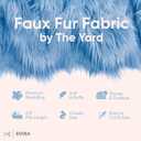EOVEA Faux Fur Fabric by The Yard 60" Wide | 2.5" Long Pile Shaggy Mohair | Soft Fluffy Fake Fur for Fursuits, Cosplay, Costumes, Sewing, Crafts | Cruelty-Free Plush Fabric(Baby Blue,Half Yard)