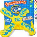 Kids Beach Toys & Beach Games - Ultimate Beach Boomerangs for Beaches - Fun Easter Basket Stuffers for Boys & Girls - Playdates Sand Toys Soft Colorful Designs & Tons Of Fun Toy Easter Gifts For Kids (Yellow)