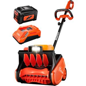 VOLTASK 56V Cordless Snow Shovel, 14" Electric Snow Blower, 2000W Brushless Motor Battery Snow Shovel, 26FT Throw Distance Snow Removal for Driveway/Steps/Patio/Sidewalk, with 4.0Ah Battery & Charger