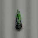 Easyinsmile Rainbow Mohawk Wig Hallowmas Masquerade Punk Mohican Hairstyle Cockscomb Hair Cosplay Wig (green and black)