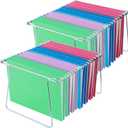 Heavy Duty Steel Hanging File Frame,Letter Size Hanging File Folder Frame,Adjustable Length 11" to 18",2 Packs(Without Folders)