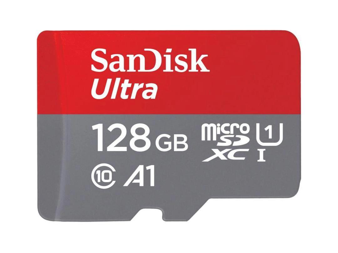 SanDisk ULTRA microSDXC memory card 128GB UHS-I, Read: up to 80MB/s + adapter SD
