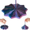 3D Printed Expanded Sensory Fidget Star with Handles Colorful Fractal Fidget Hexagon Whirling Spiral Star Shaped Toys for Stress Relief