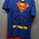 Rubies DC Comics Superheroes: Superman Costume T-Shirt With Cape for Adults (Medium, Blue)