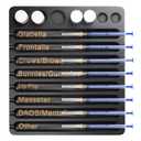 Syringe Organizer Tray with 8 Slots & Labels, Black Bamboo Medical Prep Tray with Vial Holder, 2-in-1 Storage Solution for Nurses & Aesthetic Professionals