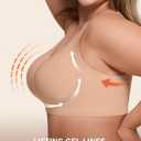 LetsJoli Bras for Women Supportive Wireless Push Up Bra Full Coverage No Underwire Seamless Plus Size for Older Women (XL)