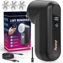 Fabric Shaver, Ziitty Lint Remover for Clothes, Type-C Rechargeable Lint Shaver with LCD Display & 6-Blade, Sweater Shavers to Remove Pilling，Fuzz Remover Fabric Shaver for Clothing and Furniture