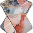 CLATUK for Samsung Galaxy S24 Plus Case [Marble Slim]+[Anti-Drop Shockproof Protective] Soft TPU Women Stylish Phone Covers 6.7 Inch (Agate Gold)