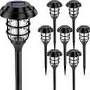 SOLPEX Solar Lights for Outside, Solar Outdoor Pathway Garden Lights Waterproof, Solar Powered Landscape Lighting for Yard, Garden, Pathway, Patio, Porch, Walkway, Driveway, 8 Pack(Cold White)
