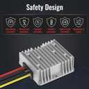 Kzreect 18V to 12V Step-Down Converter Compatible with Milwaukee 18V Battery, DC 12V 20A 240W Voltage Reducer Regulator for Golf Cart RC Car LED Lights DIY Toys
