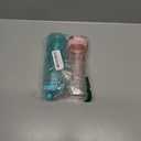 Pogo 2-Pack Plastic Water Bottle with Carry Handle, Reusable, BPA Free, Dishwasher Safe, Perfect for Travel, School, Outdoors, and Gym | 18oz, 32oz (Aquaviva/Pink Satin)