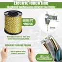 MorningRo Electric Wire Fence Kit, 25 Mile 110VAC 1 J Plug in Fence Charger with 3366 FT Polywire, 40 T Post Insulators, 20 Screw in Insulators for Pasture Farm Horse Cattle Poultry Fencing