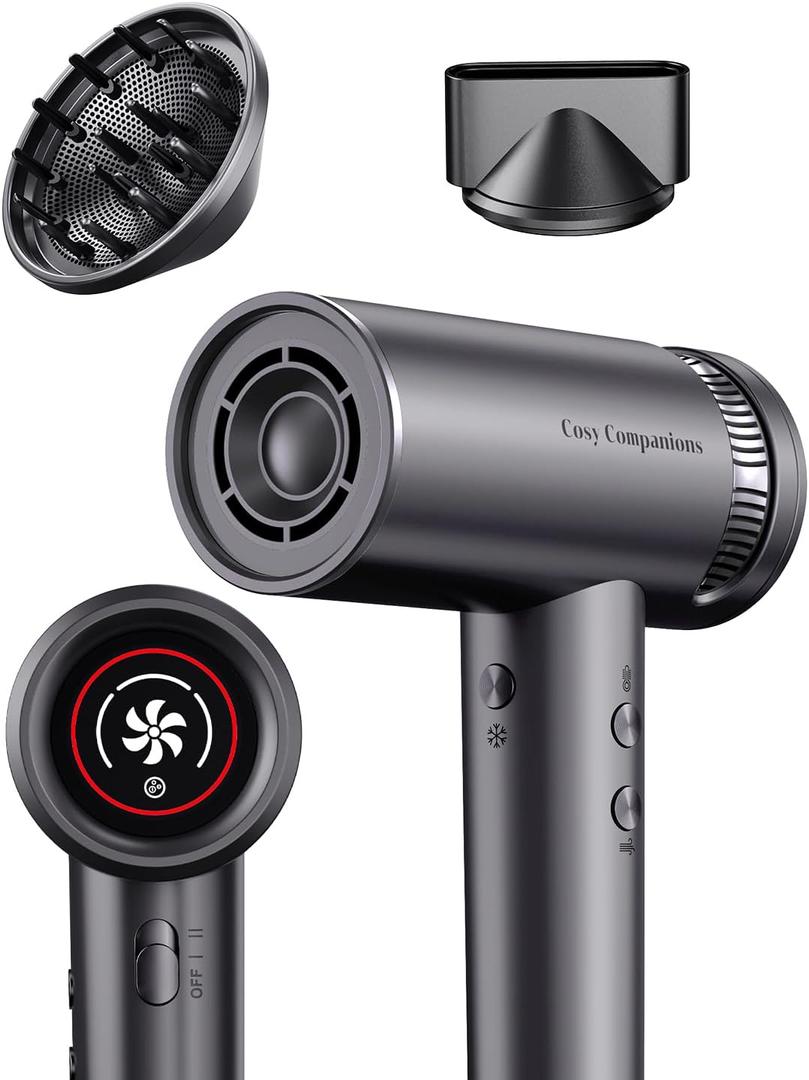High-Efficiency Hair Dryer, Portable Smart High-Speed Dryer with Ionic Technology, Multiple Settings