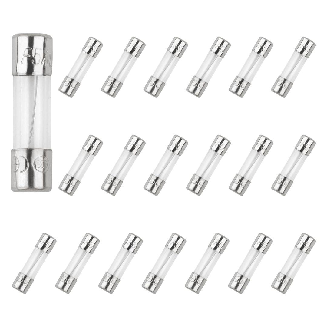 3 x 520mm 1A Fast-Blow Glass Fuse 250V 1 Amp Fuse F1AL250V 20PCS Automotive Fuses Assortment Kit Cartridge Fuse