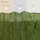 12 Pack Cheesecloth Table Runner 35 x 120 inch Long Boho Cheese Cloth Gauze Table Runners Semi Sheer Table Runner for Wedding Decor, Bridal Shower, Birthday Party (Olive Green)