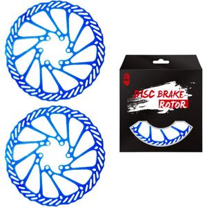 Chooee 160mm 180mm 203mm Bike Disc Brake Rotor 2PCS MTB Disc Rotor For Mountain BikeGold/Colour/Blue