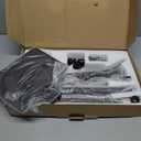 BILIONE Microphone Stand with Weighted Base, Mic Floor Stand Boom Arm with Mic Accessory Tray, Microphone Clip Holder, 3/8" to 5/8" Screw Adapter, Cable Ties