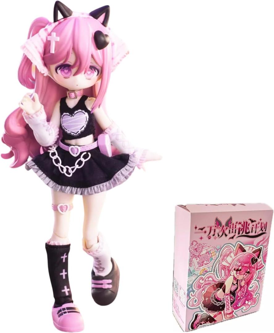 CALEMBOU BJD Blind Box, Kawaii Ten Thousand Escape Plans Series Ball Jointed Doll, Surprise Toys Collectable Action Figure Posable Dress Up Doll for Gifts