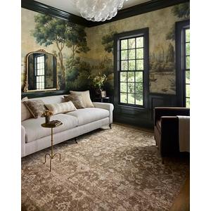 Loloi Chris Loves Julia Palma Collection PLM-09 Brown/Earth 6'-3" x 9'-6" Fringe Area Rug Vintage Style Boho Living Room Bedroom Carpet