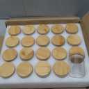 20 Pcs Glass Spice Jars with Airtight Bamboo Lids, Labels and Pen, 2.5oz Mini Clear Food Storage Containers for the Pantry, Kitchen Canisters for Tea, Herbs, Sugar, Salt, Coffee and More