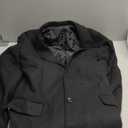 xxxiticat Men's Winter Trench Coat Long Sleeve Notch Lapel Single Breasted Quilted Cotton Long Overcoat Jacket Wool Pea Coat XL