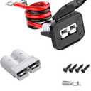 Anderson Connector,8AWG 50AMP Battery Quick Connect/Disconnect Connector, 1.64ft Battery Cable Connector, 12V-72V Winch Wiring Kit for Battery Cable Connector, RV Truck, Winch(2 Pack)