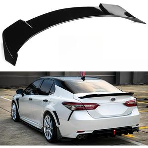 Rear Spoiler Compatible with 2018-2024 Toyota Camry SE XSE L LE XLE Hybrid, YOFER V2 Style Fits for 2018 2019 2020 2021 2022 2023 2024 Sedan, Trunk Duckbill High Kick Wing Lip Glossy Black