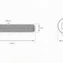 4 x M5-0.8 x 12mm Socket Head Cap Screws, Stainless Steel 18-8 (304), Allen Socket Drive, Full Thread, Bright Finish, 50 PCS