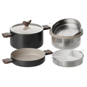 Nonstick Soup Pot With Lid, 4.5Qt Non Stick StockPot Large Cooking Pot with Lid, Titanium - containing Soup Pot, Induction Compatible, PFOA/PFOS Free (Midnight Black)  Nonstick Soup Pot With Lid, 4.5Qt Non Stick StockPot Large Cooking Pot with Lid, Titanium - containing Soup Pot, Induction Compatible, PFOA/PFOS Free (Midnight Black)