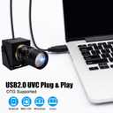 SVPRO 1080P USB Webcam with Telephoto 5-50mm Lens, Full HD Computer Camera 100fps/60fps/30fps for Windows/Mac/Linux/Android
