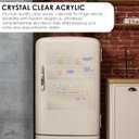 Acrylic Magnetic Monthly & Weekly Calendar for Fridge - Clear Dry Erase Board Set of 2 with 6 Color Markers (5 Colors), Reusable Planner for Home, Office (16"x12") - Gratitude and Goal Tracker