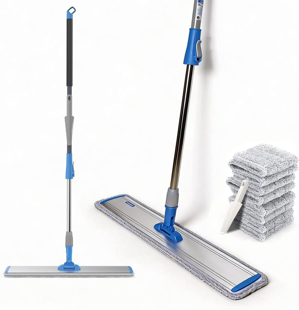 24 in Microfiber Wet & Dry Mops Heavy Duty Commercial Flat Floor Mop