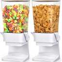 Cereal Dispenser Countertop 2 Pack 5.5 Qt Large Cereal Storage Container Holder Dispenser for Pantry Dry Food Snack Nut Candy Dispenser Countertop Kitchen Organization Storage for Oatmeal Granola (A(Upgrade Materials))