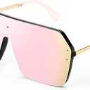 Classic Siamese One Piece Sunglasses Nice Rimless Stylish Retro Design for Women Men 