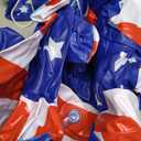 HOLYFUN Inflatable Pool Volleyball Floating Net Set Basketball Hoop with USA Flag Pattern, Summer Pool Water Games for Kids, Teens, Adults and Family