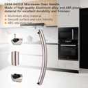 Upgraded ME16A4021AS Microwave Door HandleDE94-04313F Compitable with sam-Sung ME16A4021AS Microwave, Especially for ME16A4021AS/AA Microwave Oven Door Handle Replacement, Alloy Material