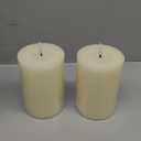 3"x4" Outdoor Waterproof Flameless Candles with Remote and Timers, LED Candles, Battery Operated Candles, Electric Fake Pillar Candles for Patio, Porch, and Lanterns Decor (Ivory, Plastic)