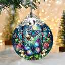 Butterfly Christmas Ornament for Tree, Holiday Decor, Gifts for Butterfly Lovers