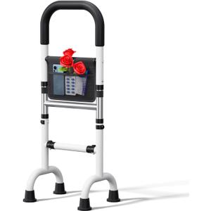 Walking Cane Portable Stand Assist Rail Bar for Recliner Chair Toilet; Quad Canes for Seniors; Hip Knee Replacement Aid; Height Adjustable 30" to 36'' Suitable for Elderly