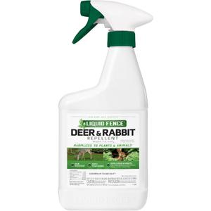 Liquid Fence Deer & Rabbit Repellent Ready-to-Use, 32-Ounce, White