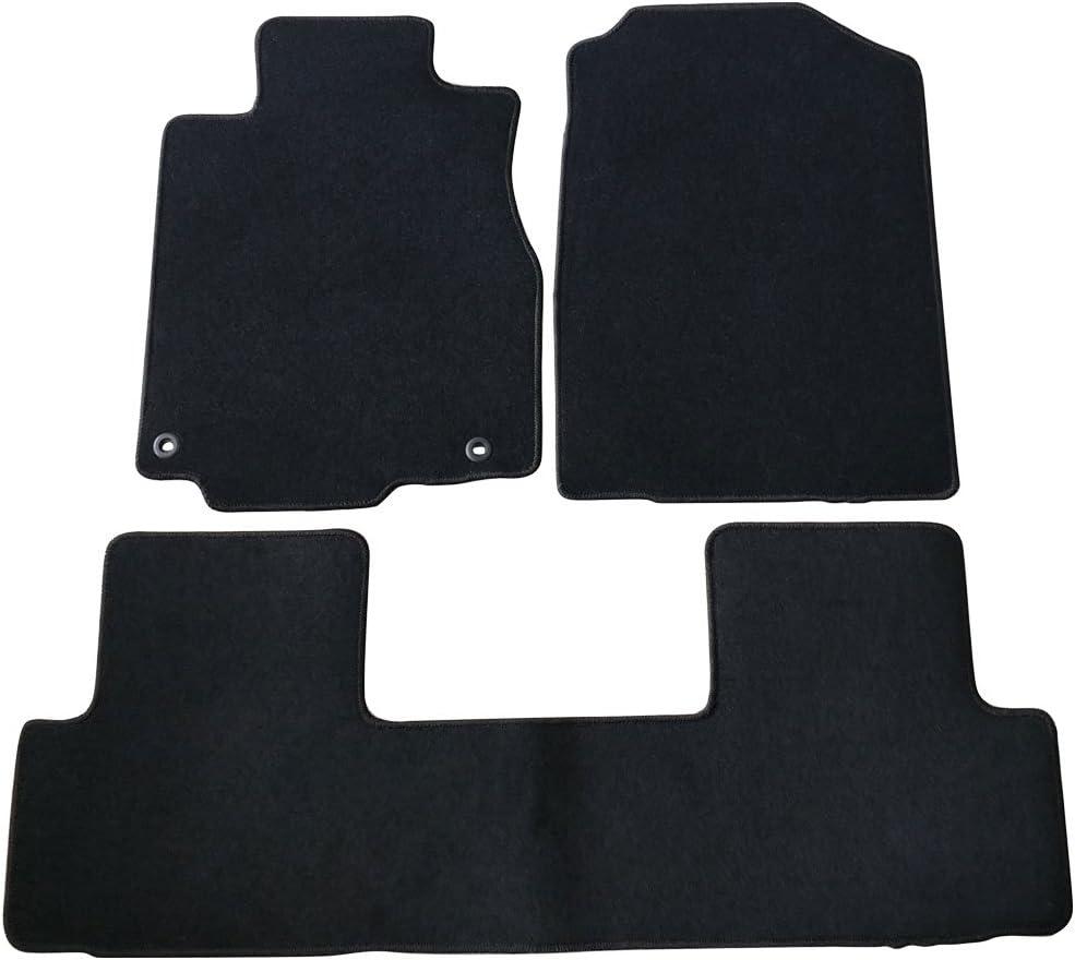 Floor Mats Compatible with 2012-2016 Honda CRV Black Nylon Front Rear Flooring Protection Interior Carpets 3PC by IKON MOTORSPORTS, 2013 2014 2015